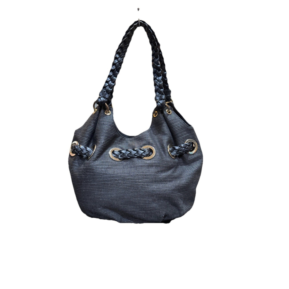 Michael Kors Camden Large Straw Tote Trimmed In Leather - Picture 4 of 15